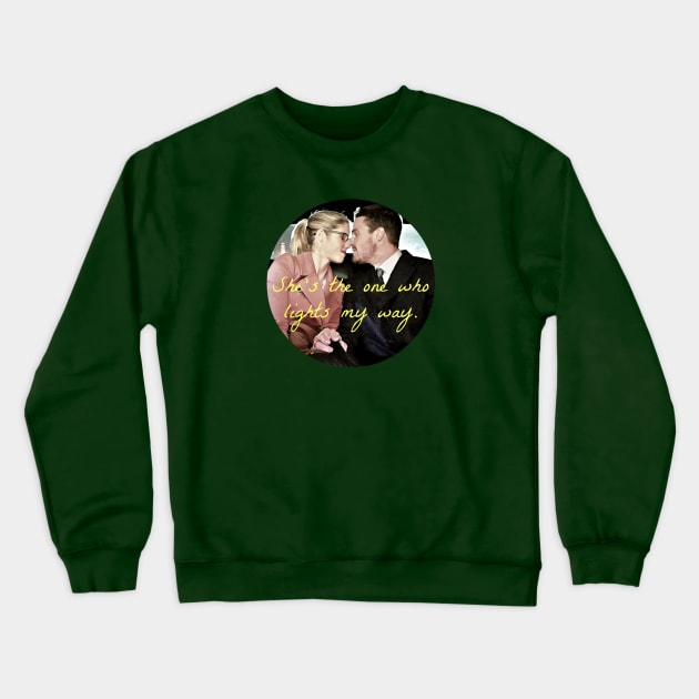 Olicity - She's The One Who Lights My Way Crewneck Sweatshirt by FangirlFuel